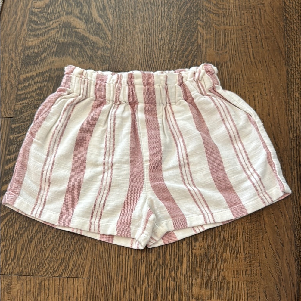 MANGO kids Striped red and White Shorts